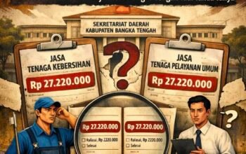 Gaji Tenaga Kebersihan Setara Staf Pelayanan Umum? Keanehan Data Belanja Setda Bangka Tengah Tuai Tanda Tanya